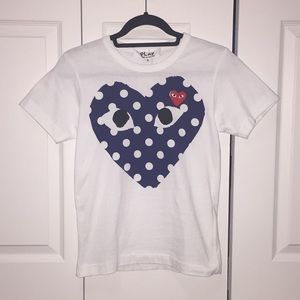 Blue PolkaDot CommeDesGarçons T-Shirt Small Women